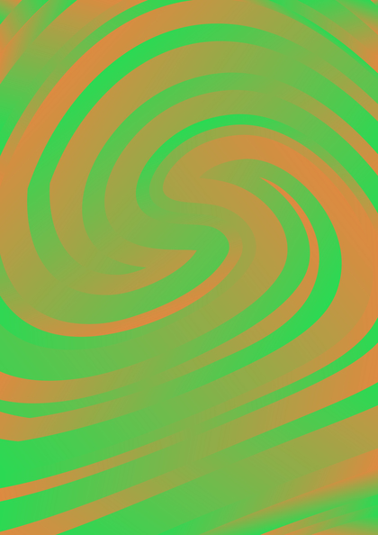 Orange and Green Abstract Twirl Background Vector Art