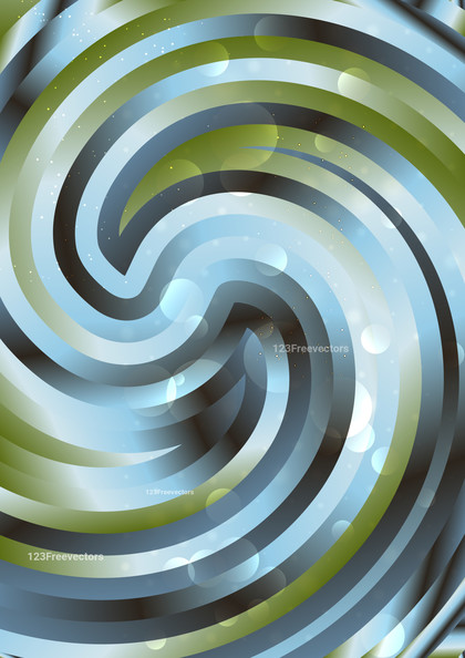 Abstract Blue Green and White Twirling Vortex Background Design