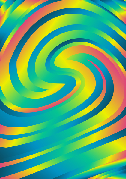 Pink Blue and Yellow Spiral Background Vector