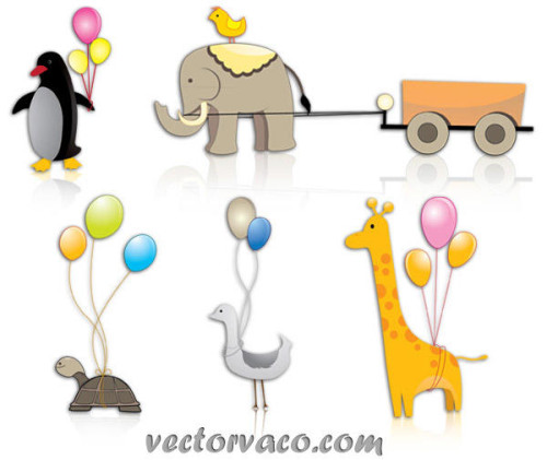 Animal Cartoon Clipart Vector Pack Free