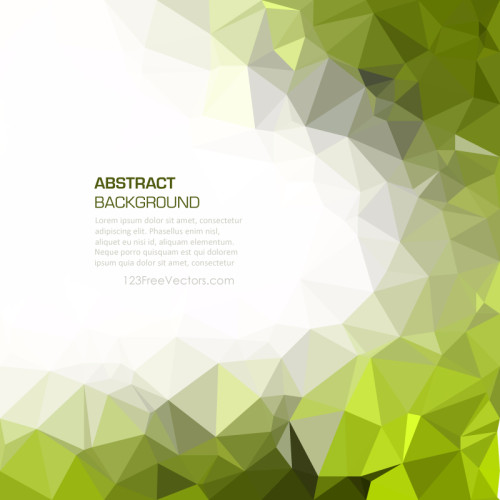 Moss Green Abstract Polygonal Triangular Background Clip Art
