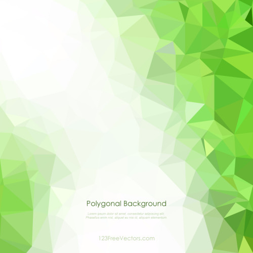 Kelly Green Abstract Polygonal Triangular Background Clip Art