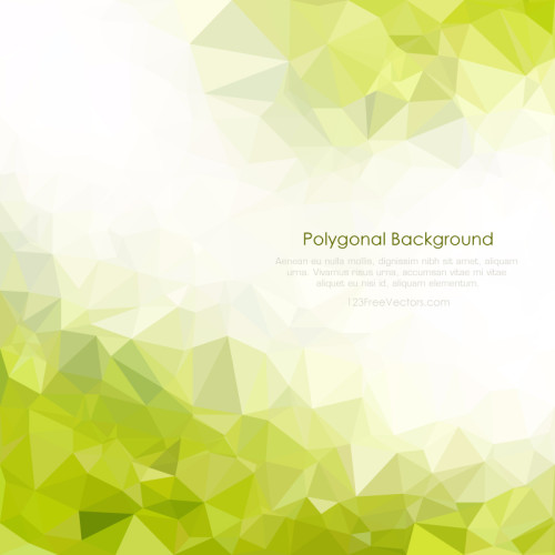Yellow Green Polygonal Triangular Background Clip Art