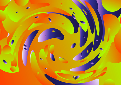 Abstract Orange Purple and Green Graphic Background