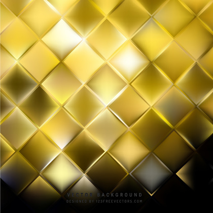 Black Gold Geometric Square Background