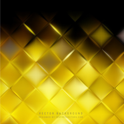 Abstract Black Gold Square Background