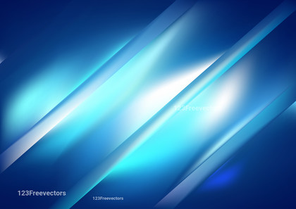 Abstract Blue and White Diagonal Shiny Lines Background Vector Art