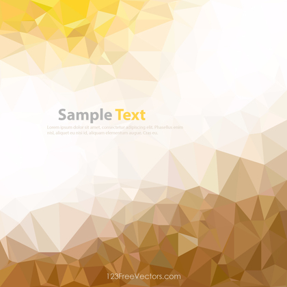 Light Gold Abstract Polygonal Triangular Background Vector