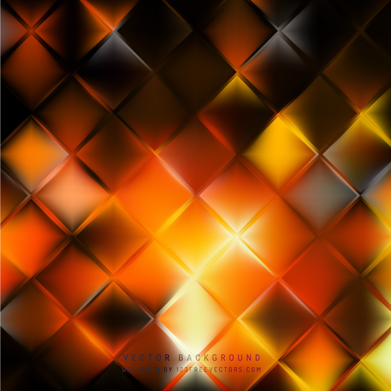 Black Orange Fire Square Background Pattern