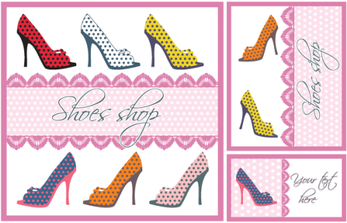 Shoes Vector Card Design