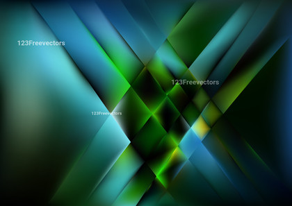 Black Blue and Green Abstract Shiny Background Design