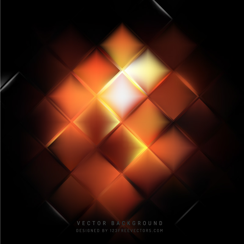 Black Orange Fire Square Background