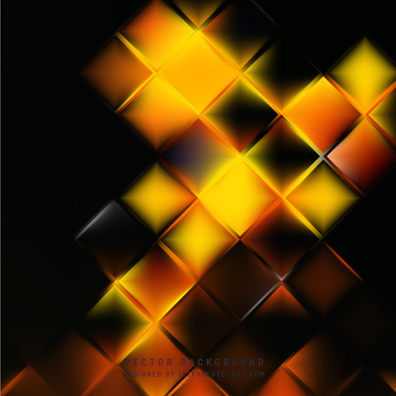 Black Orange Fire Square Background Pattern