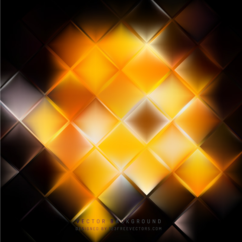 Black Orange Fire Square Background Template