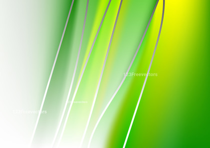 Green Yellow and White Abstract Shiny Background Vector Illustration