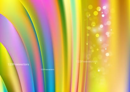 Abstract Shiny Pink Blue and Yellow Background Illustration