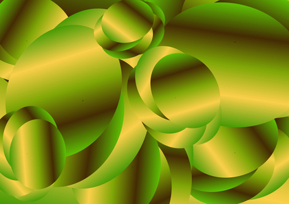 Green and Gold Abstract Gradient Shapes Background Vector Image