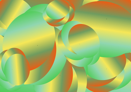 Abstract Orange Yellow and Green Gradient Shapes Background