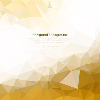 Geometric Polygon Light Gold Background Vector