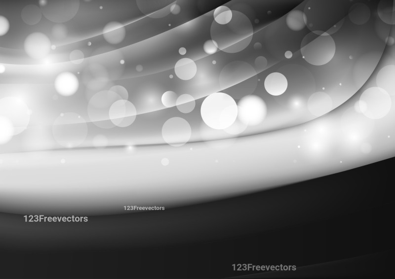 Dark Grey Blurry Lights Background