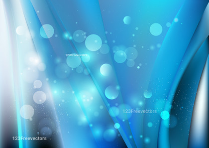 Abstract Blue and White Blurry Lights Background