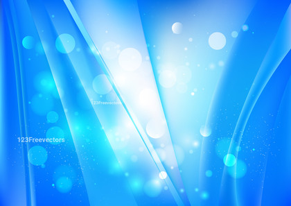 Abstract Blue and White Bokeh Background