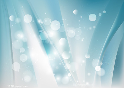 Abstract Blue and White Bokeh Defocused Lights Background