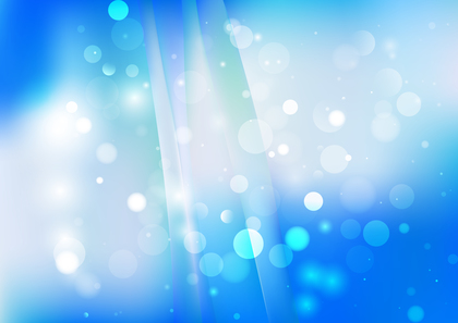 Abstract Blue and White Bokeh Lights Background Vector Eps