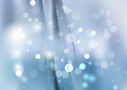 Blue and White Bokeh Background