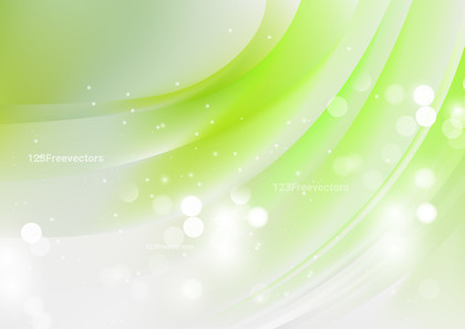 Green and White Blurred Bokeh Background Vector Graphic