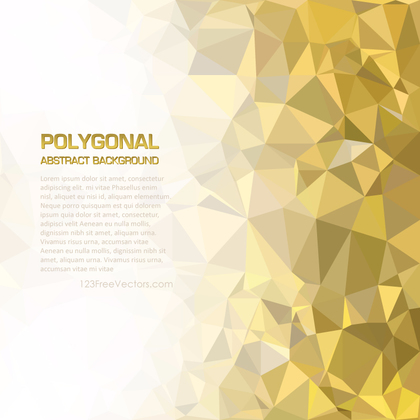 Gold Abstract Low Poly Background Design