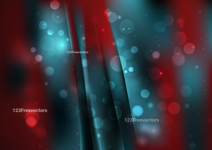Abstract Red and Blue Blurred Bokeh Background Vector
