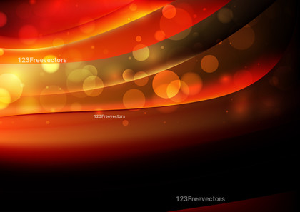 Abstract Black Red and Orange Defocused Lights Background Vector Eps
