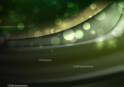 Green Brown and Black Defocused Lights Background Vector Image