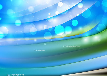 Abstract Blue Green and White Blurry Lights Background Illustrator