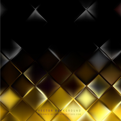 Abstract Black Yellow Square Background