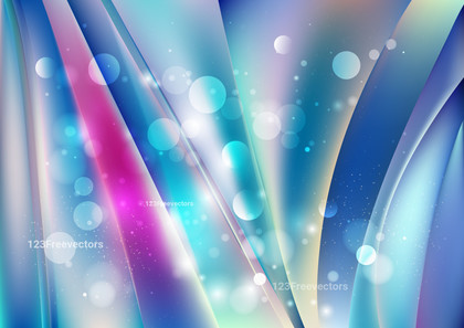 Pink Blue and White Blur Lights Background Vector Graphic