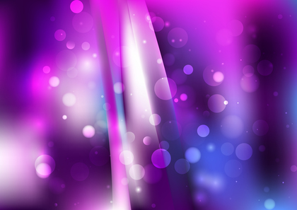 Pink Blue and White Bokeh Lights Background Vector Art
