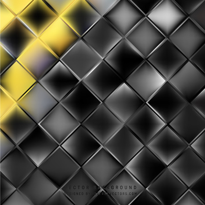 Abstract Black Yellow Square Background Template