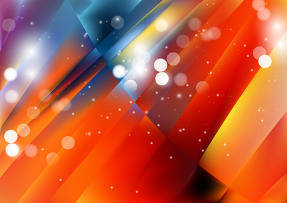 Abstract Red Orange and Blue Defocused Background Design