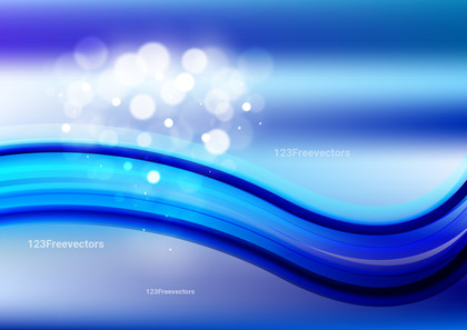 Glowing Abstract Blue and White Wave Background Image