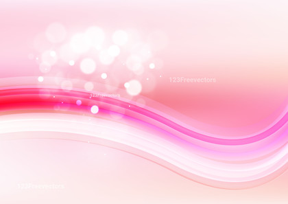 Abstract Glowing Pink and White Wave Background