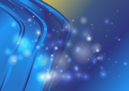 Abstract Blue and Yellow Shiny Wave Background Vector Eps