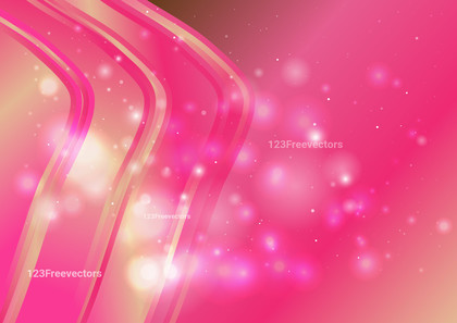 Glowing Abstract Pink and Beige Wave Background