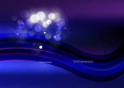 Abstract Glowing Black Blue and Purple Wave Background Illustrator