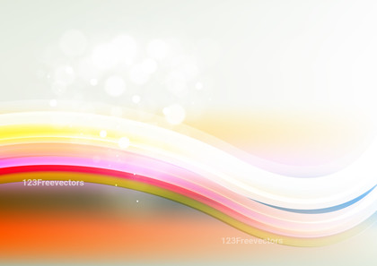Glowing Abstract Orange Pink and White Wave Background