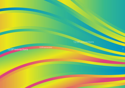 Abstract Pink Blue and Yellow Curve Background