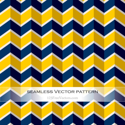 Navy Blue and Yellow Seamless Zigzag Pattern