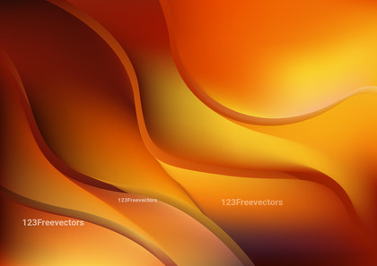 Abstract Orange Wave Background Template Vector Art