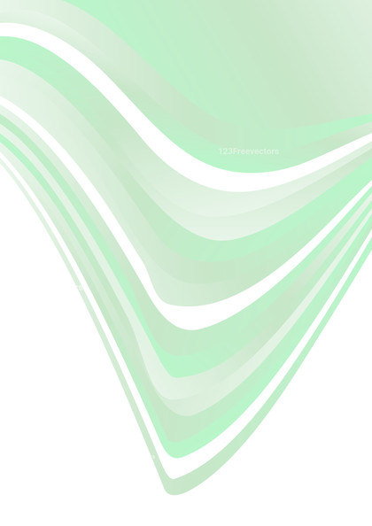Green and White Abstract Wavy Background
